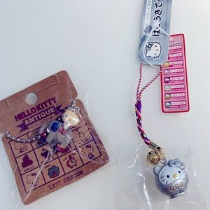 Hello Kitty key chain/ phone charm bundle of 2 new